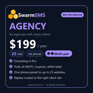 SwarmSMS Agency plan