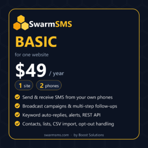 SwarmSMS Basic plan