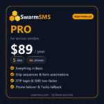 SwarmSMS Pro plan
